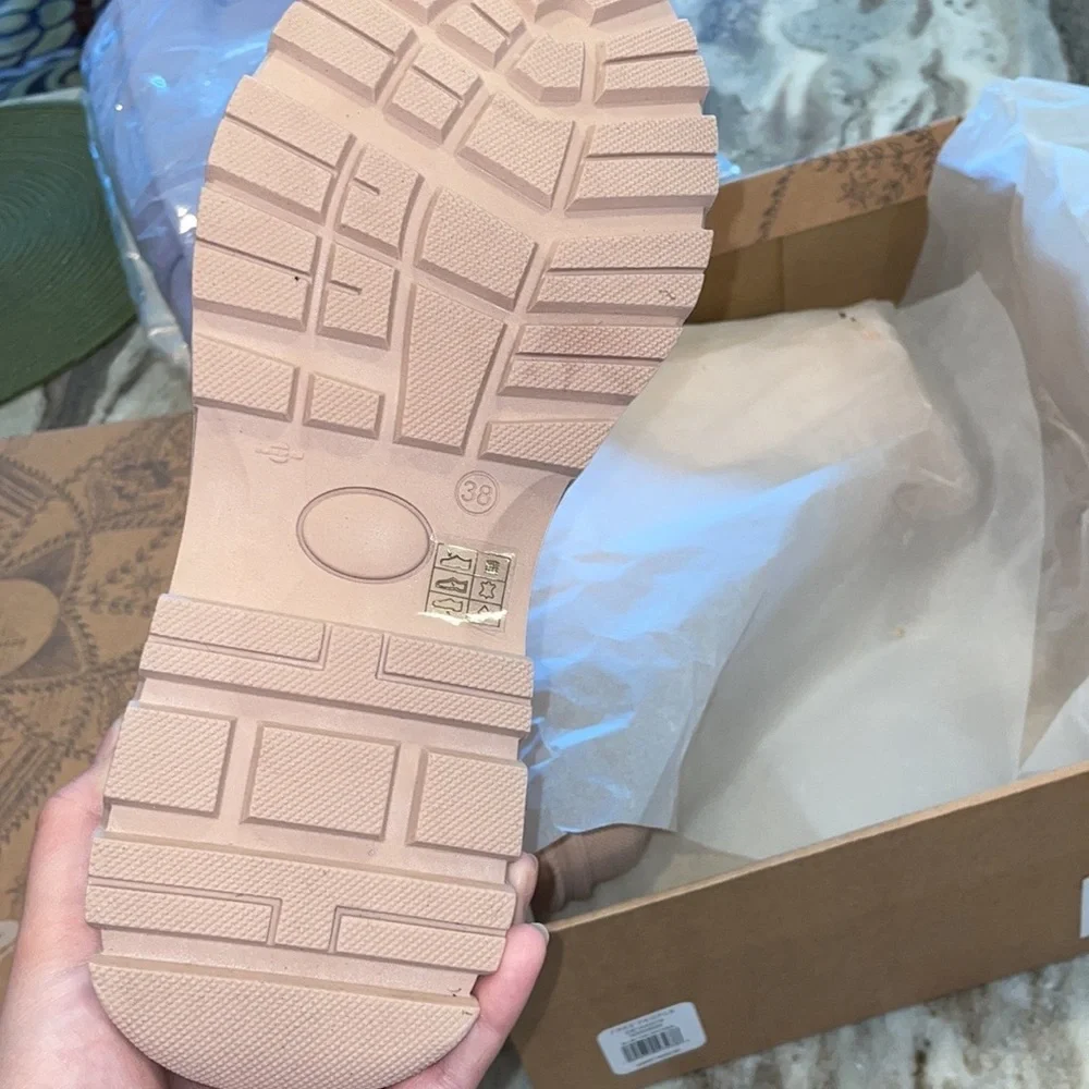 Free People Camp Out Canvas Lace-Up Boots in Natural - Picture 8 of 15